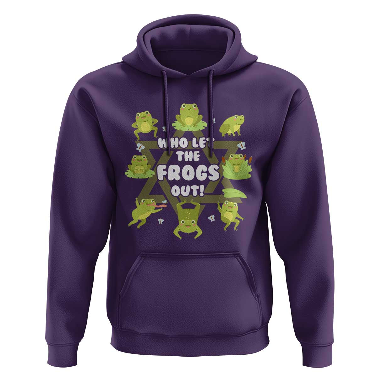 Funny Passover Hoodie Who Let the Frogs Out  Jewish Seder Fami