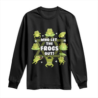 Funny Passover Long Sleeve Shirt Who Let the Frogs Out  Jewish Seder Fami