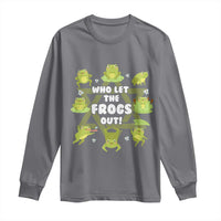 Funny Passover Long Sleeve Shirt Who Let the Frogs Out  Jewish Seder Fami