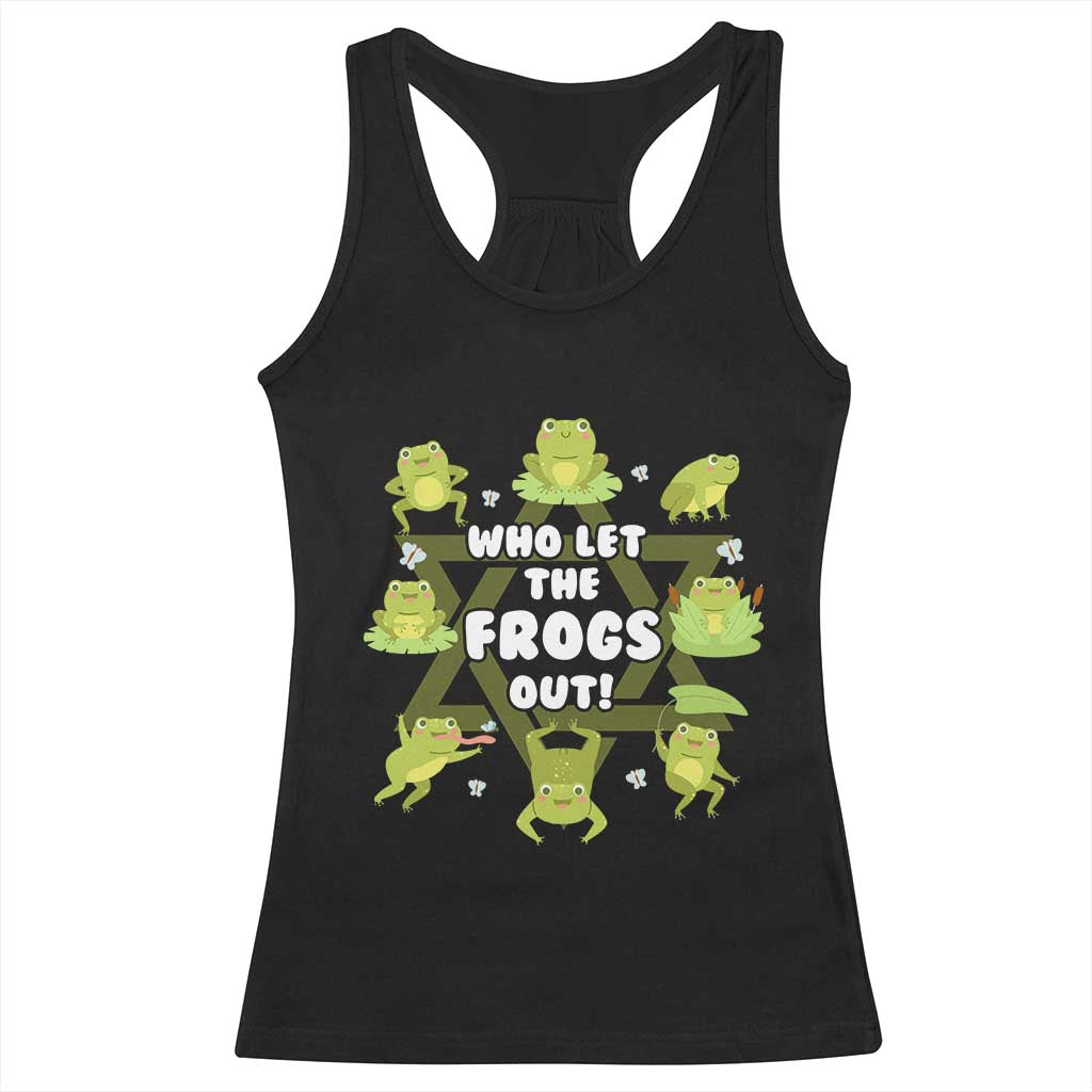 Funny Passover Racerback Tank Top Who Let the Frogs Out  Jewish Seder Fami