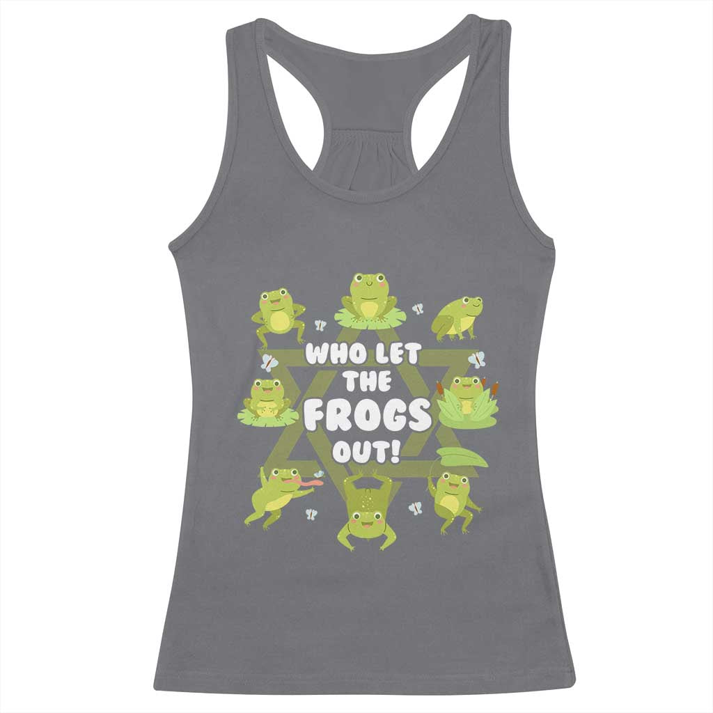 Funny Passover Racerback Tank Top Who Let the Frogs Out  Jewish Seder Fami
