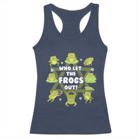 Funny Passover Racerback Tank Top Who Let the Frogs Out  Jewish Seder Fami