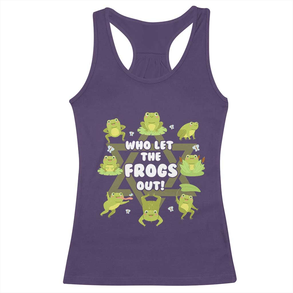 Funny Passover Racerback Tank Top Who Let the Frogs Out  Jewish Seder Fami