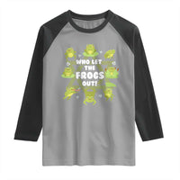 Funny Passover Raglan Shirt Who Let the Frogs Out  Jewish Seder Fami