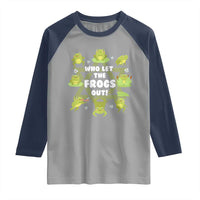 Funny Passover Raglan Shirt Who Let the Frogs Out  Jewish Seder Fami