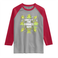 Funny Passover Raglan Shirt Who Let the Frogs Out  Jewish Seder Fami