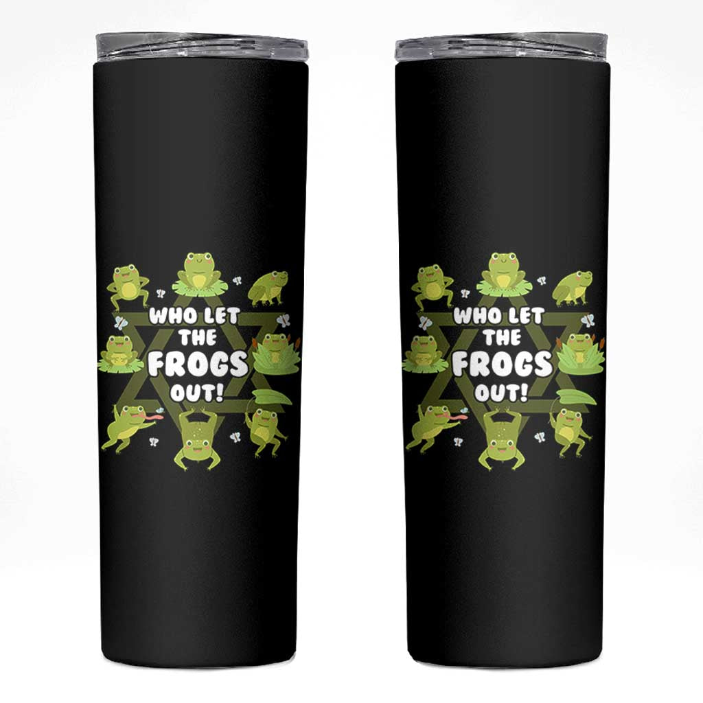 Funny Passover Skinny Tumbler Who Let the Frogs Out  Jewish Seder Fami