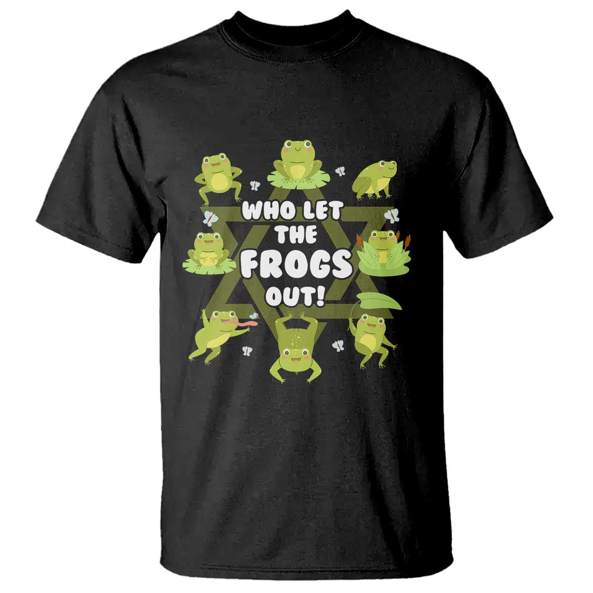 Funny Passover T Shirt Who Let the Frogs Out  Jewish Seder Fami