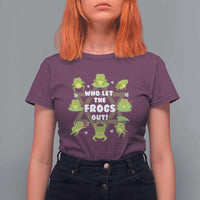 Funny Passover T Shirt For Women Who Let the Frogs Out  Jewish Seder Fami