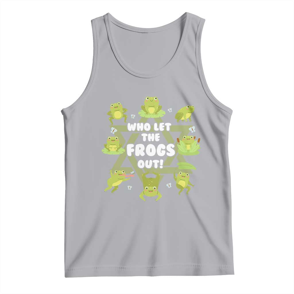 Funny Passover Tank Top Who Let the Frogs Out  Jewish Seder Fami