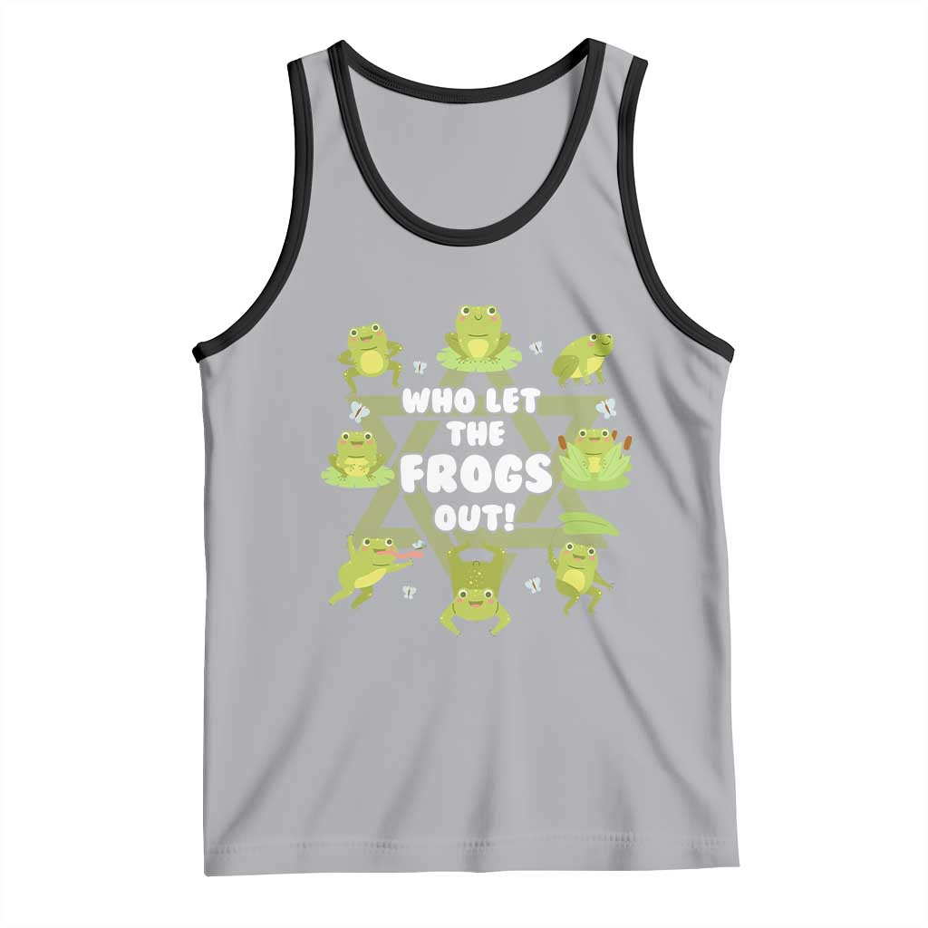 Funny Passover Tank Top Who Let the Frogs Out  Jewish Seder Fami