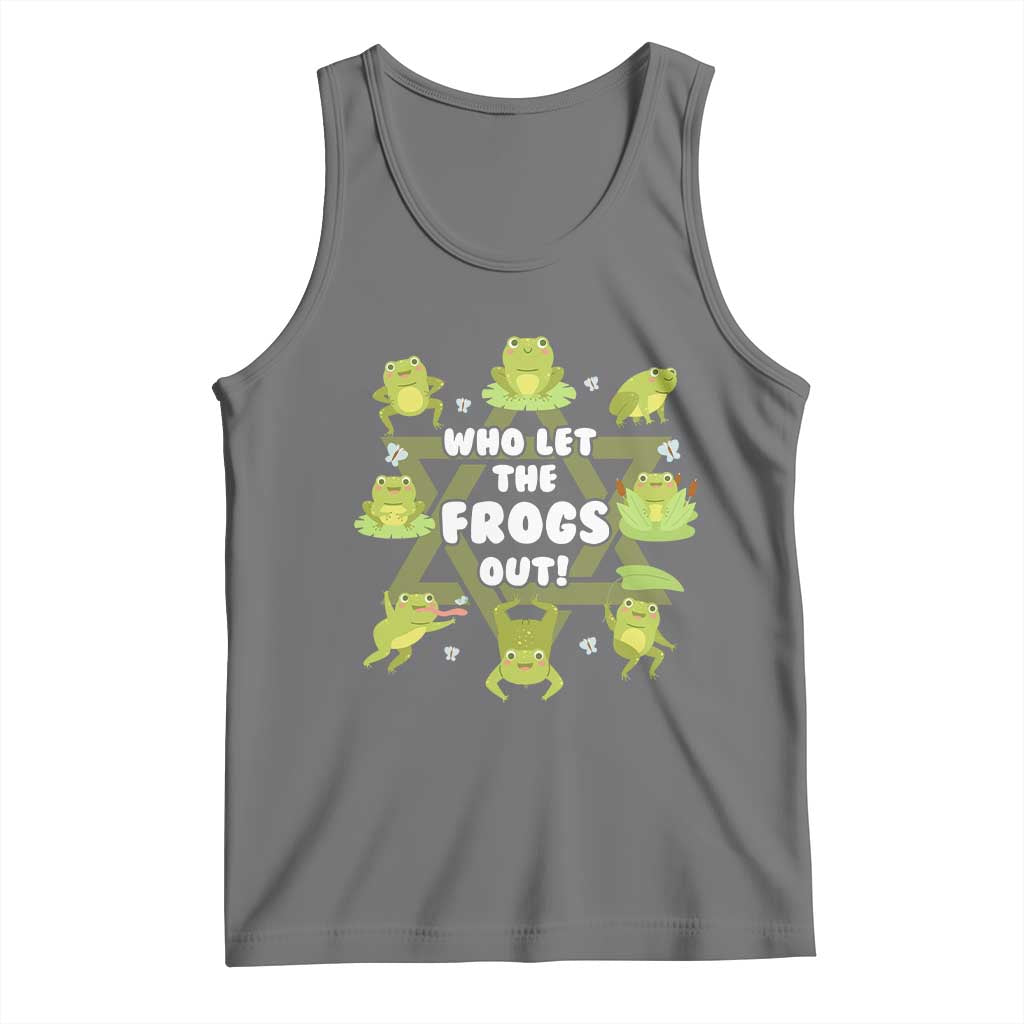 Funny Passover Tank Top Who Let the Frogs Out  Jewish Seder Fami