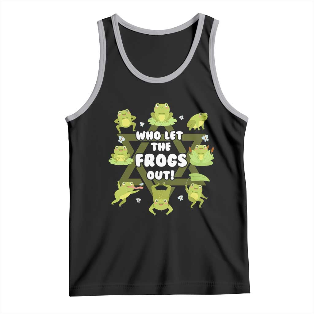 Funny Passover Tank Top Who Let the Frogs Out  Jewish Seder Fami