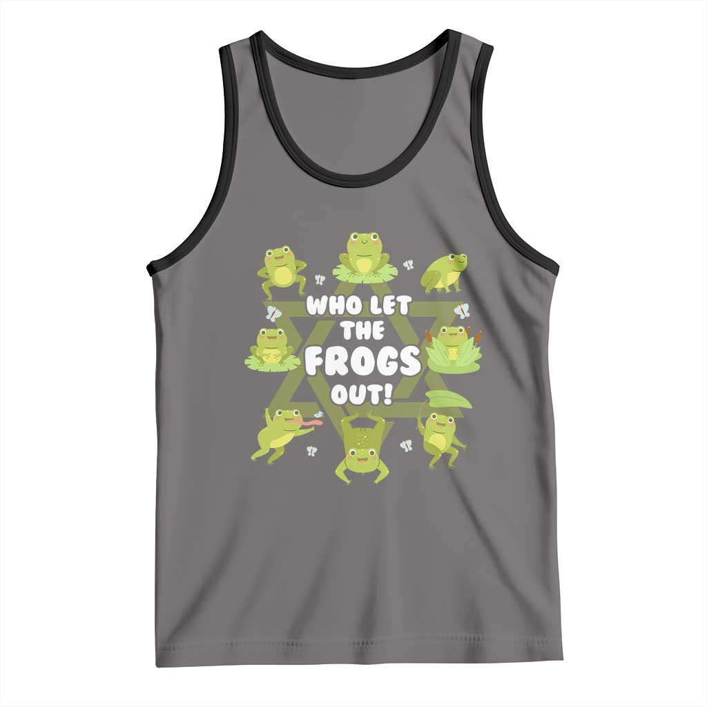 Funny Passover Tank Top Who Let the Frogs Out  Jewish Seder Fami