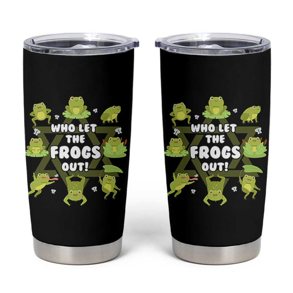 Funny Passover Tumbler Cup Who Let the Frogs Out  Jewish Seder Fami