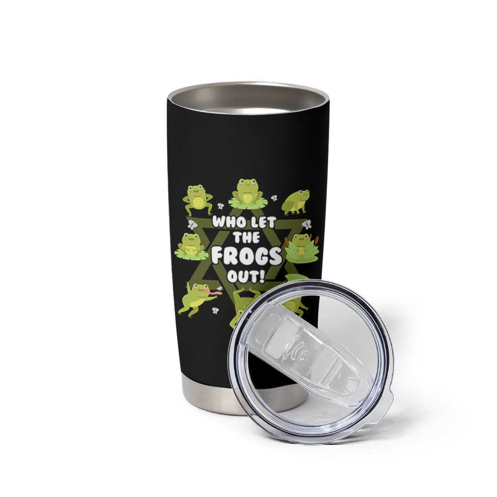 Funny Passover Tumbler Cup Who Let the Frogs Out  Jewish Seder Fami