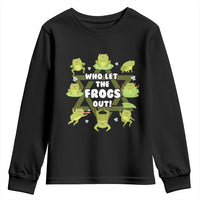 Funny Passover Youth Sweatshirt Who Let the Frogs Out  Jewish Seder Fami
