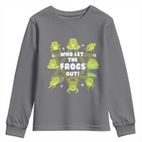 Funny Passover Youth Sweatshirt Who Let the Frogs Out  Jewish Seder Fami