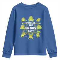 Funny Passover Youth Sweatshirt Who Let the Frogs Out  Jewish Seder Fami