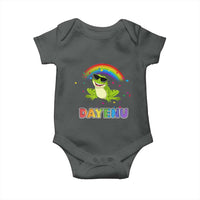 Funny Dayenu Frog Rainbow Baby Onesie Passover Celebration with Pride Vibes