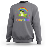 Funny Dayenu Frog Rainbow Sweatshirt Passover Celebration with Pride Vibes