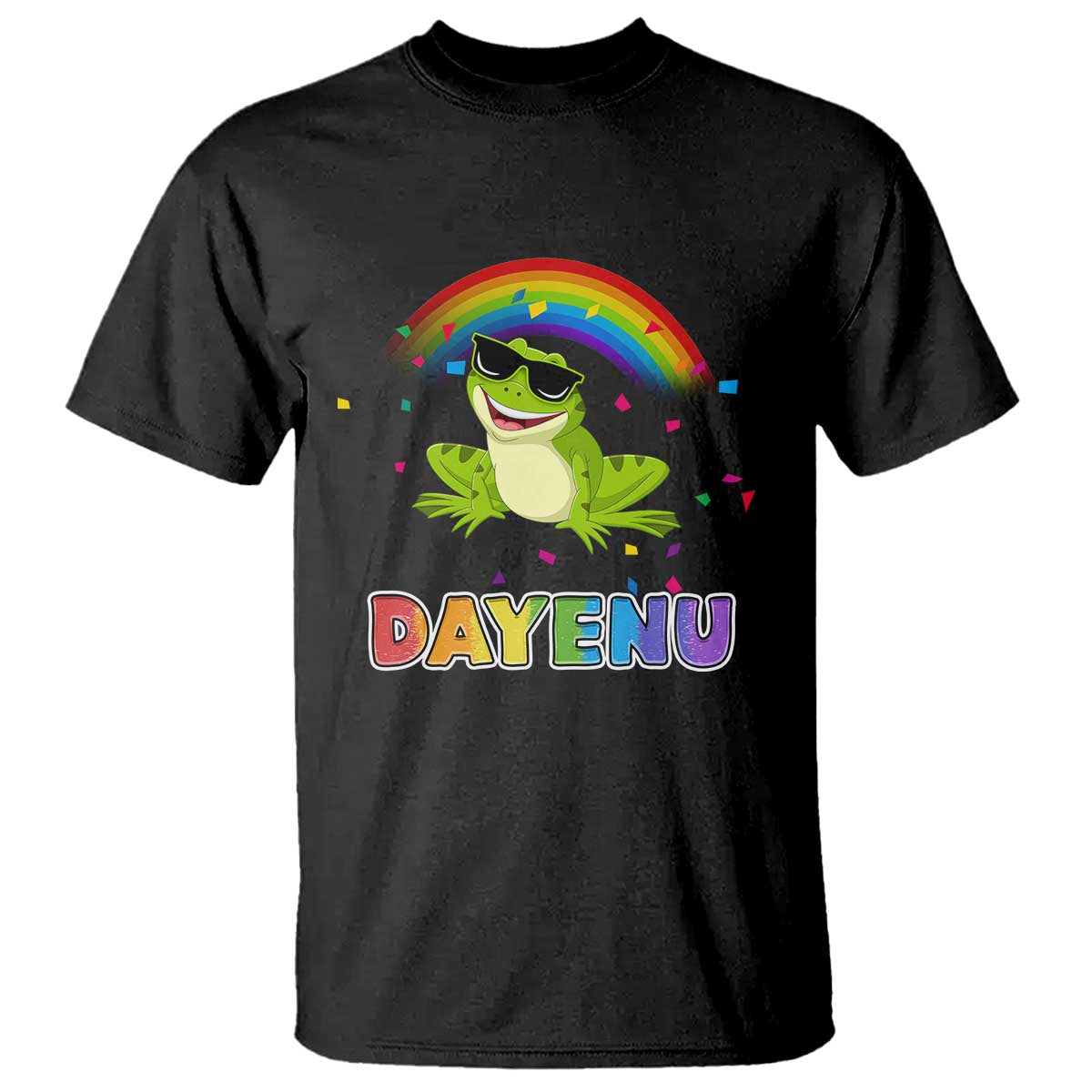 Funny Dayenu Frog Rainbow T Shirt Passover Celebration with Pride Vibes