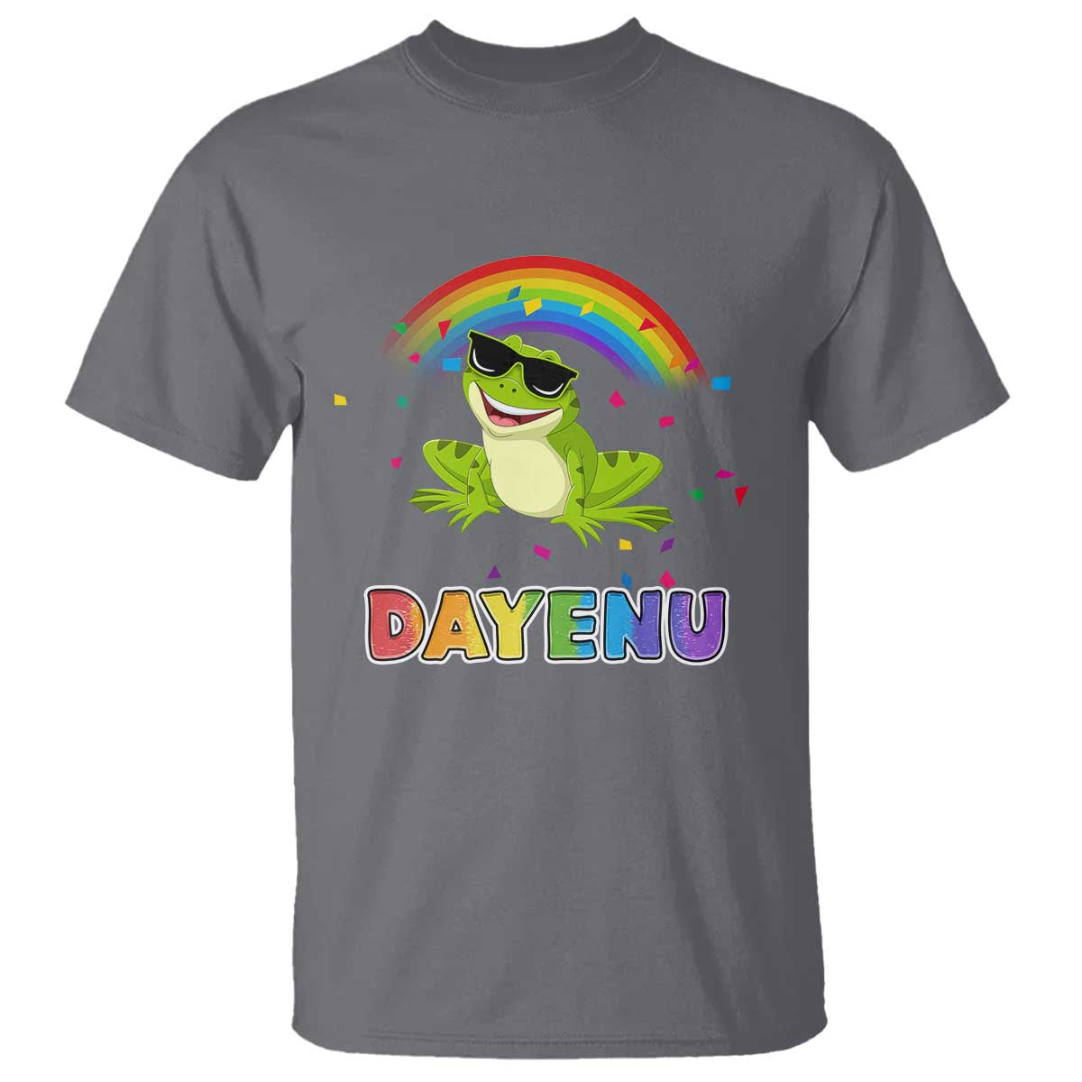 Funny Dayenu Frog Rainbow T Shirt Passover Celebration with Pride Vibes