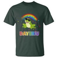 Funny Dayenu Frog Rainbow T Shirt Passover Celebration with Pride Vibes