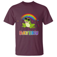 Funny Dayenu Frog Rainbow T Shirt Passover Celebration with Pride Vibes