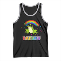 Funny Dayenu Frog Rainbow Tank Top Passover Celebration with Pride Vibes