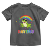 Funny Dayenu Frog Rainbow Toddler T Shirt Passover Celebration with Pride Vibes