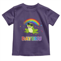 Funny Dayenu Frog Rainbow Toddler T Shirt Passover Celebration with Pride Vibes