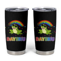 Funny Dayenu Frog Rainbow Tumbler Cup Passover Celebration with Pride Vibes