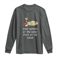 Funny Passover Seder Long Sleeve Shirt What Happens At The Seder Stays At The Seder Jewish Holiday