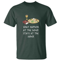 Funny Passover Seder T Shirt What Happens At The Seder Stays At The Seder Jewish Holiday