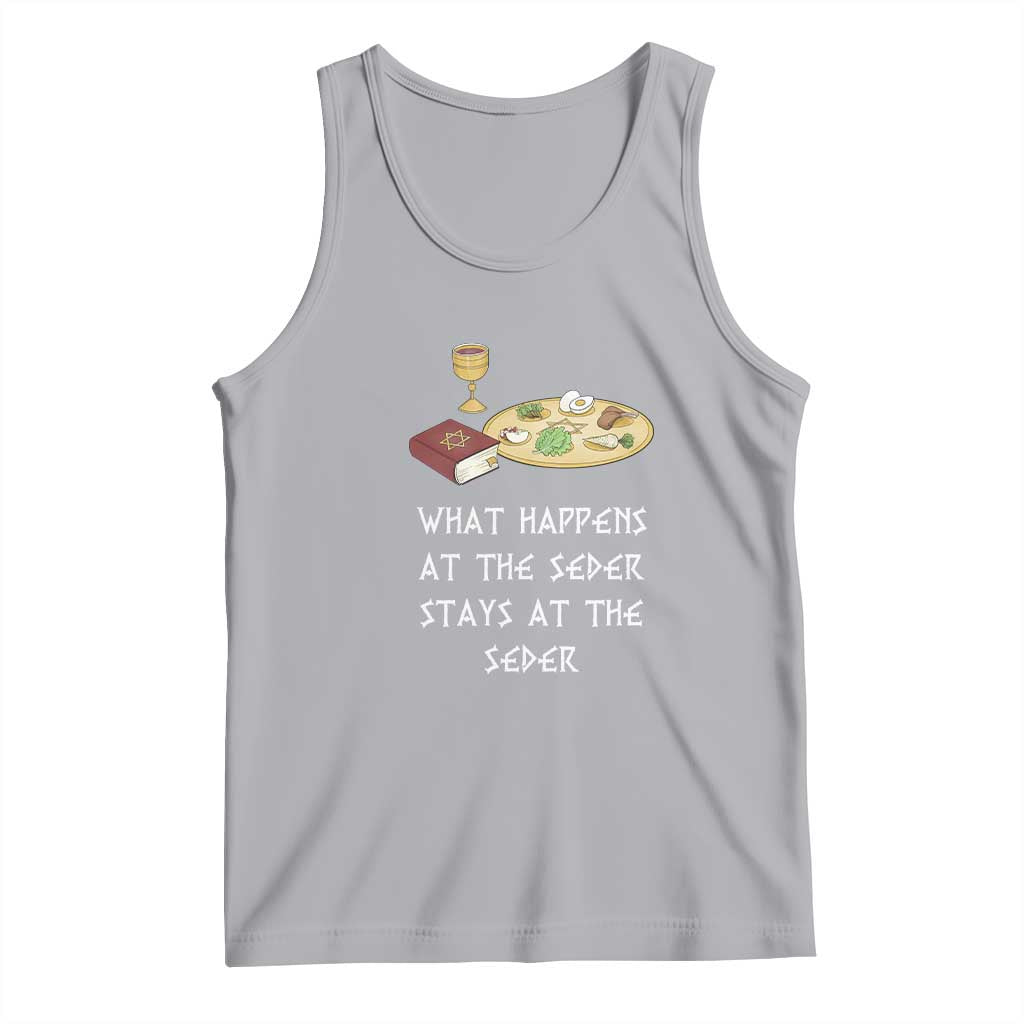 Funny Passover Seder Tank Top What Happens At The Seder Stays At The Seder Jewish Holiday