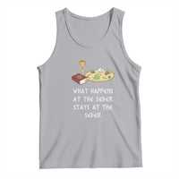 Funny Passover Seder Tank Top What Happens At The Seder Stays At The Seder Jewish Holiday