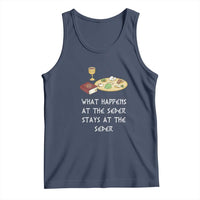 Funny Passover Seder Tank Top What Happens At The Seder Stays At The Seder Jewish Holiday