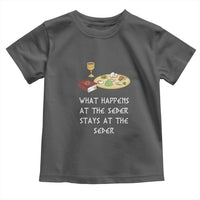Funny Passover Seder Toddler T Shirt What Happens At The Seder Stays At The Seder Jewish Holiday
