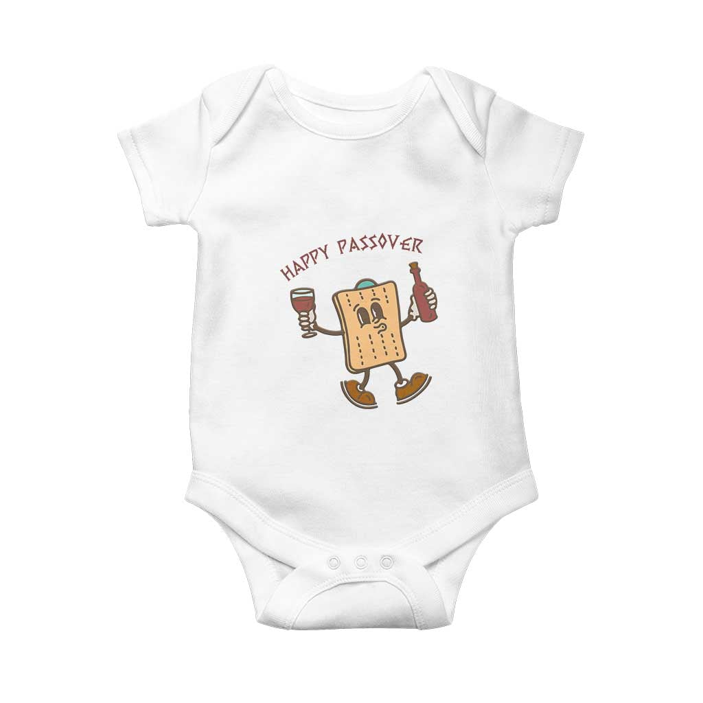 Happy Passover Matzah Drinking Baby Onesie Wine and Matzo Matzatarian Funny Pesach Jewish