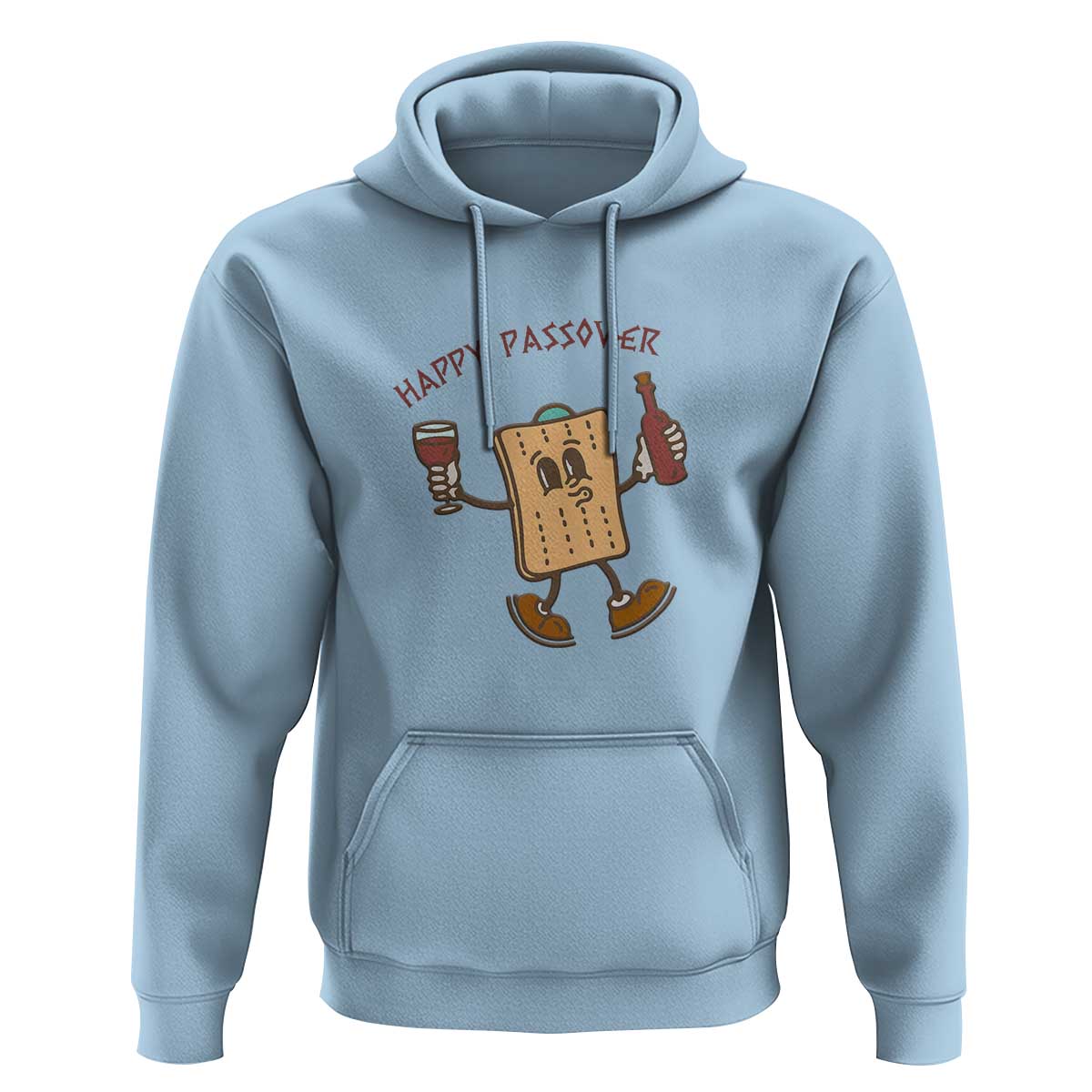 Happy Passover Matzah Drinking Hoodie Wine and Matzo Matzatarian Funny Pesach Jewish