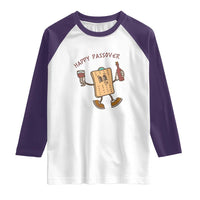Happy Passover Matzah Drinking Raglan Shirt Wine and Matzo Matzatarian Funny Pesach Jewish