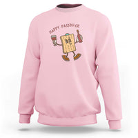 Happy Passover Matzah Drinking Sweatshirt Wine and Matzo Matzatarian Funny Pesach Jewish