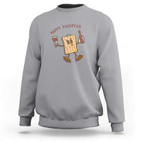 Happy Passover Matzah Drinking Sweatshirt Wine and Matzo Matzatarian Funny Pesach Jewish