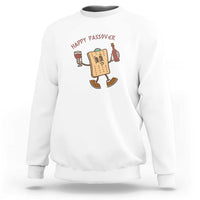 Happy Passover Matzah Drinking Sweatshirt Wine and Matzo Matzatarian Funny Pesach Jewish