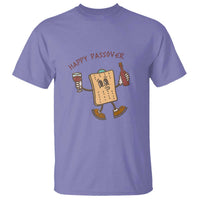 Happy Passover Matzah Drinking T Shirt Wine and Matzo Matzatarian Funny Pesach Jewish