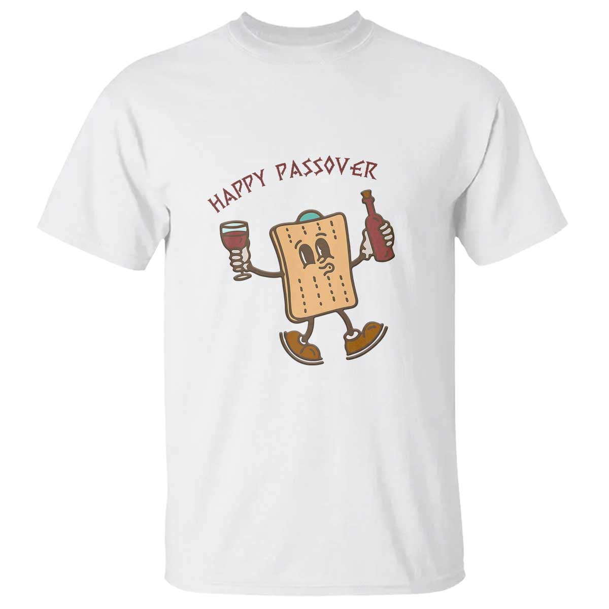Happy Passover Matzah Drinking T Shirt Wine and Matzo Matzatarian Funny Pesach Jewish