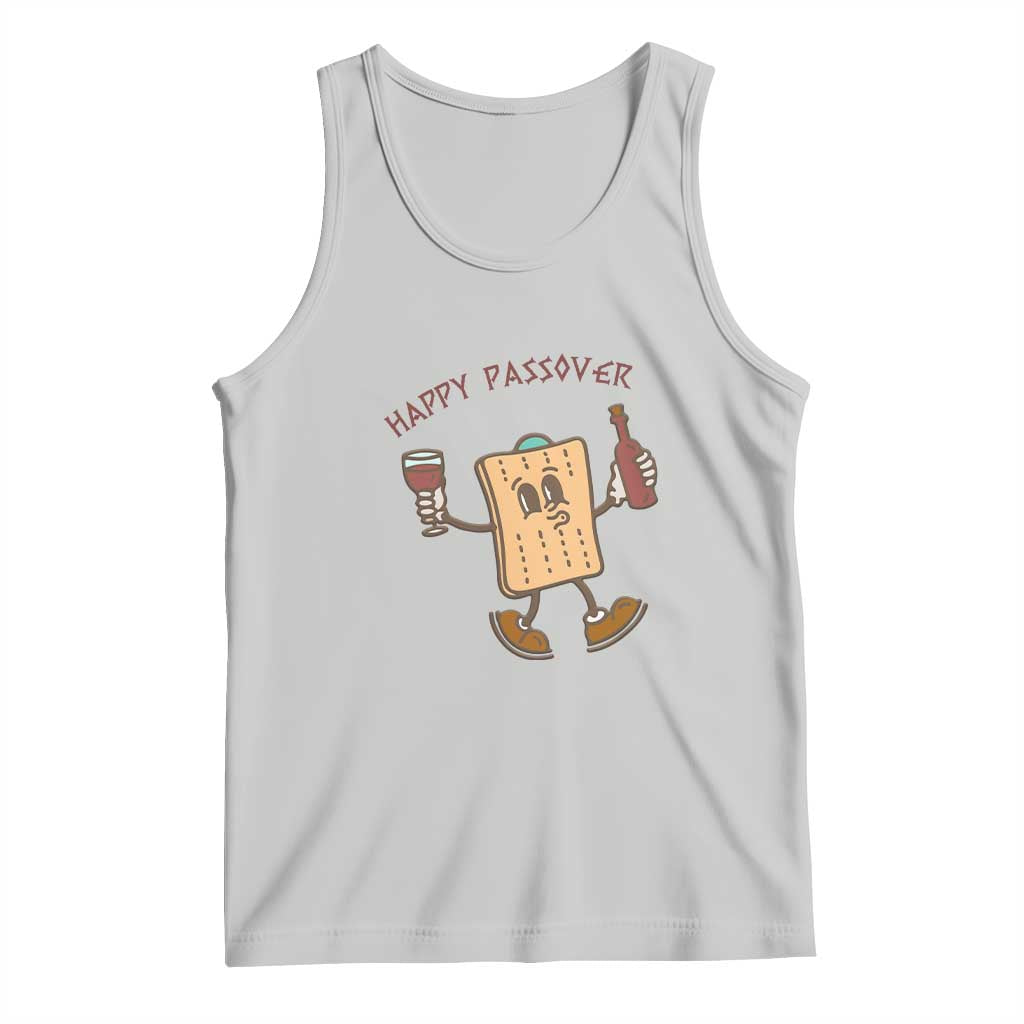 Happy Passover Matzah Drinking Tank Top Wine and Matzo Matzatarian Funny Pesach Jewish