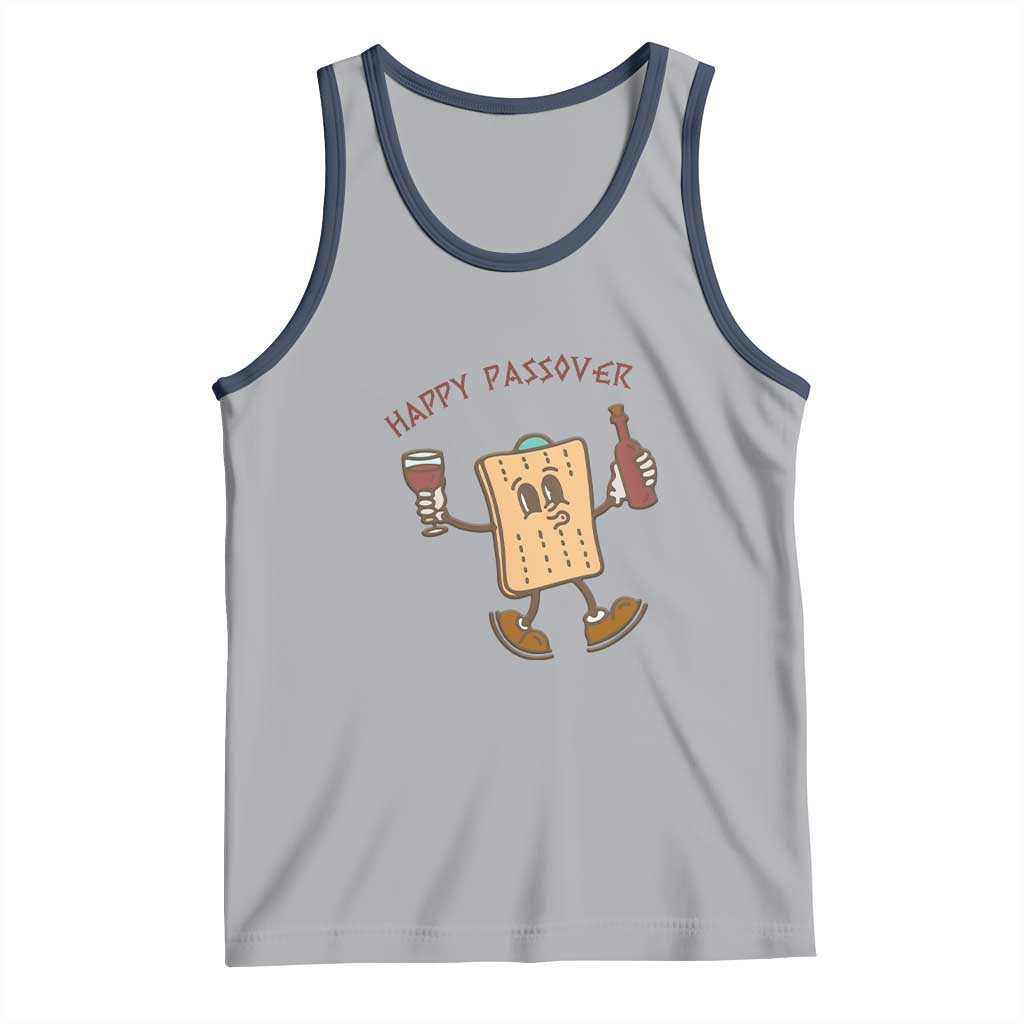 Happy Passover Matzah Drinking Tank Top Wine and Matzo Matzatarian Funny Pesach Jewish