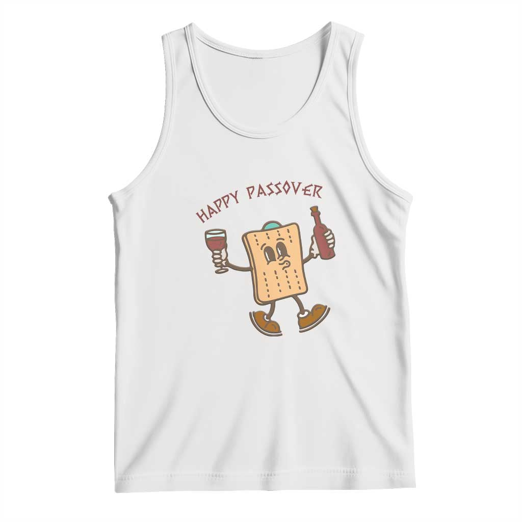 Happy Passover Matzah Drinking Tank Top Wine and Matzo Matzatarian Funny Pesach Jewish